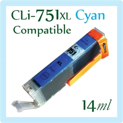CLI-751XL C (Compatible), Canon iP7270, iP8770, iX6770, iX6870, MG5470, MG5570, MG5670, MG6370, MG6470, MG6670, MG7170, MG7570, MX727, MX927