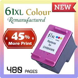 61XL, Tri-Colour (Remanufactured), Deskjet 1000, 1050, 1510, 2000, 2050, 2510, 2540, 3000, 3050, Envy 4500, 5530, OfficeJet 2620, 4630, Ink Advantage 2010, 2060