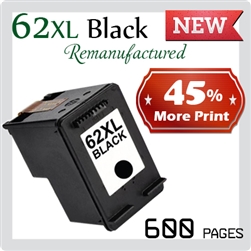 62XL, Black (Remanufactured), Envy 5540, 5640, 5660, 7640, 8000,OfficeJet 5740, 8040