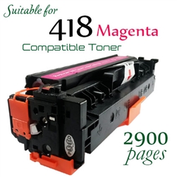 Canon 418 Magenta (Compatible), ImageCLASS MF729cx, MF8330c, MF8340c, â€‹MF8350c, MF8380c, MF8550c, â€‹M8570c, MF8580cdw