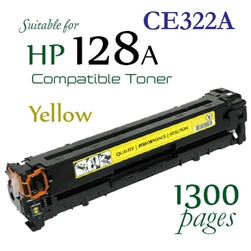 HP128A Yellow (CE322A, Compatible), LaserJet Pro CM1415fn, CM1415nw, CP1521n, CP1522n, CP1523n, CP1525n, CP1525nw, CP1526nw, CP1527nw, CP1528nw