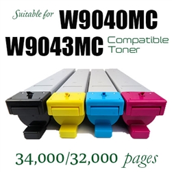 HP W9040MC - W9043MC, Set of 4 (Compatible), Laserjet MFP E77822, E77825, E77830
