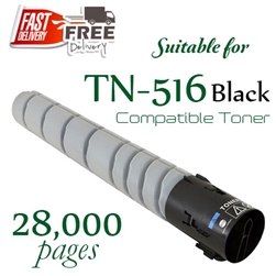 TN516 Black (Compatible), AAJ7090, Konica Minolta Bizhub 458e, 558e, 658e