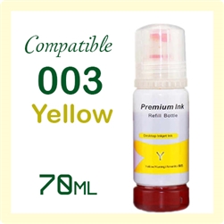 Epson 003 Yellow (C13T00V100, Compatible Ink), Epson L-Series L1110, L1210, L1250, L3110, L3116, L3150, L3156, L3210, L3250, L5190, L5290